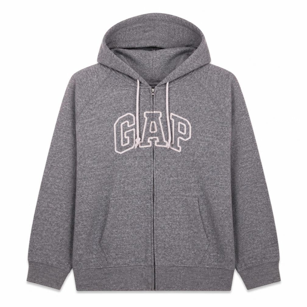 GAP Women Grey Full Zip Hoodie XXL Hooded Sweatshirt Casual