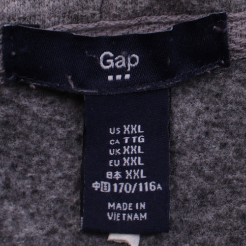 GAP Women Grey Full Zip Hoodie XXL Hooded Sweatshirt Casual