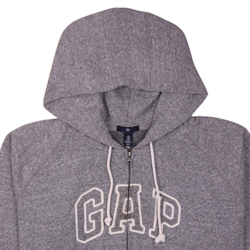 GAP Women Grey Full Zip Hoodie XXL Hooded Sweatshirt Casual