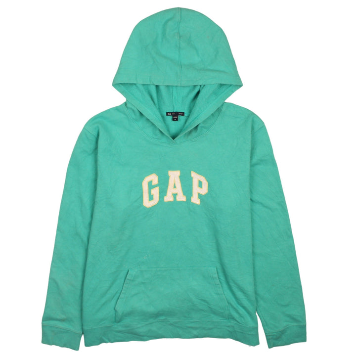 GAP Women Green Pullover Hoodie XL Logo Casual Cotton