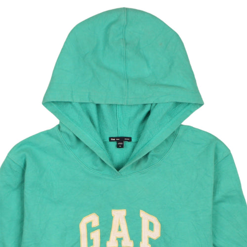 GAP Women Green Pullover Hoodie XL Logo Casual Cotton
