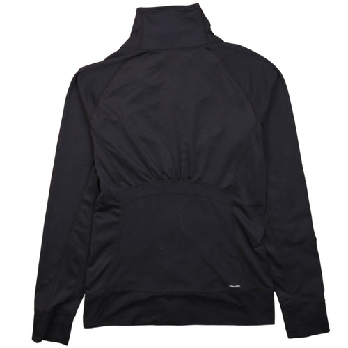 Adidas Women Black Size S Full Zip Hooded Sweatshirt Climalite