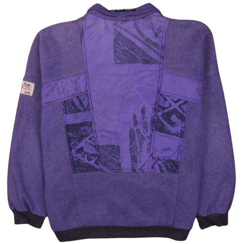 Adidas Men's Purple Fleece Full Zip Retro 90s Jacket Size L