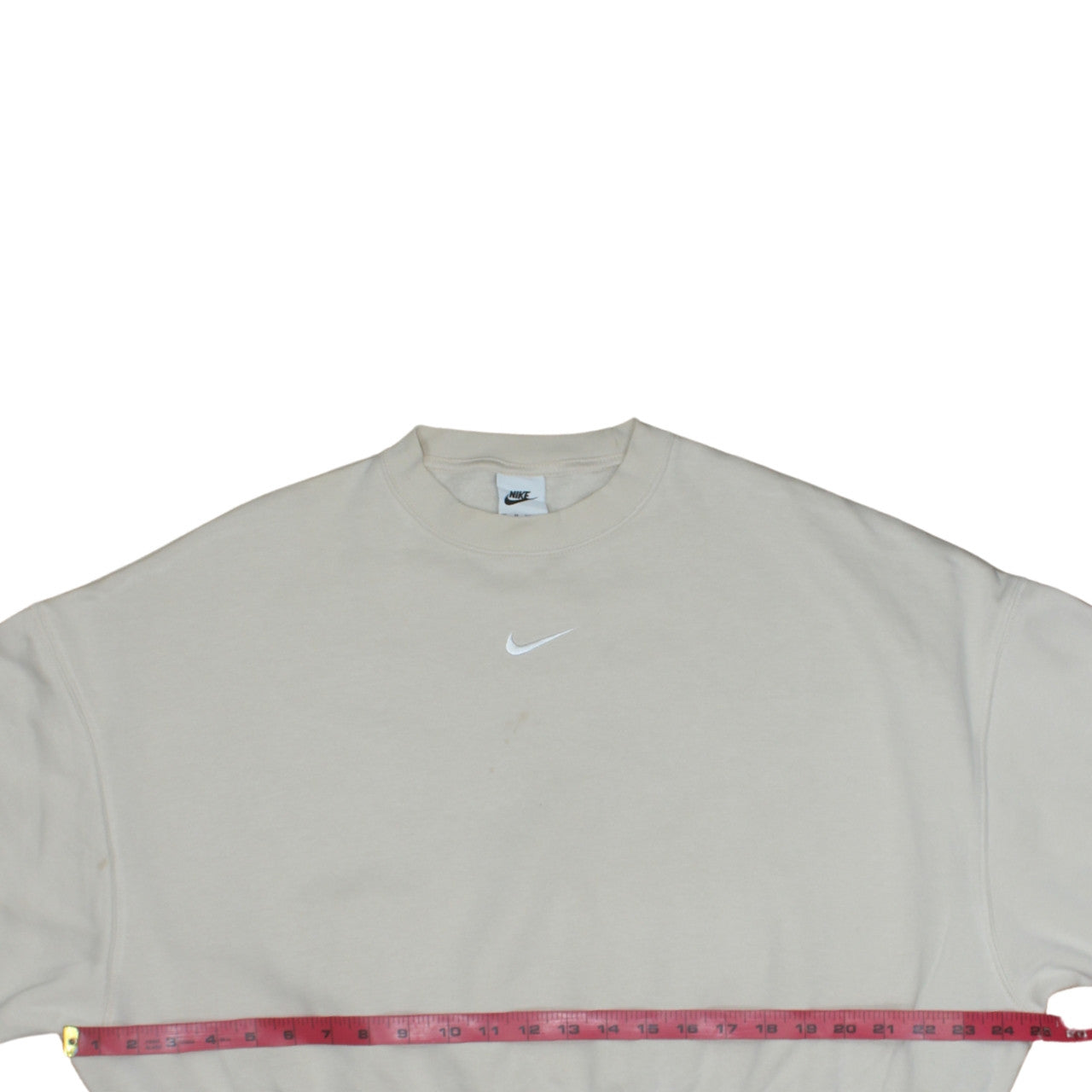 Nike Womens Beige Crew Neck Pullover Sweatshirt XS Cotton Blend