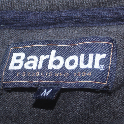 Barbour Men’s Grey Wool Crew Neck Pullover Jumper M
