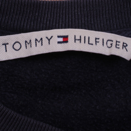 Tommy Hilfiger Men's Blue Logo Crew Neck Pullover Sweatshirt M