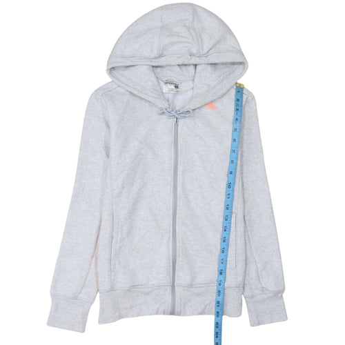 Adidas Womens Grey Full Zip Hoodie Small Climalite Essentials