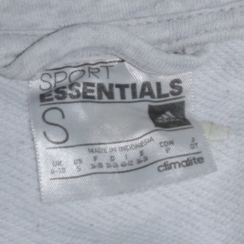 Adidas Womens Grey Full Zip Hoodie Small Climalite Essentials