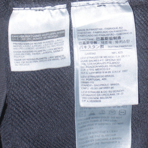 Levi's Mens Black Camo Logo Crew Neck Sweatshirt Size M