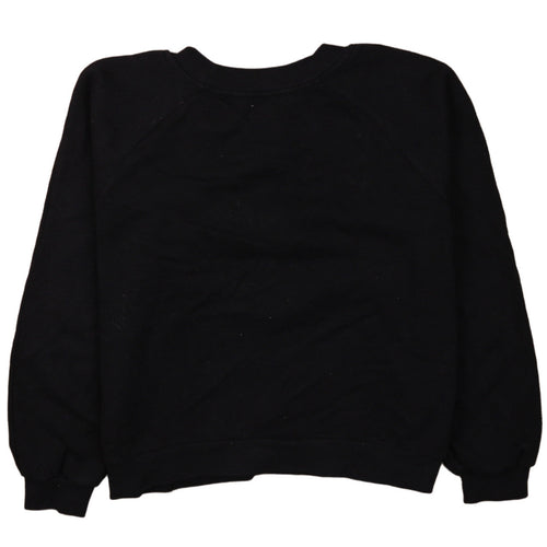 Bershka Women Black Mickey Mouse Pullover Sweatshirt XS