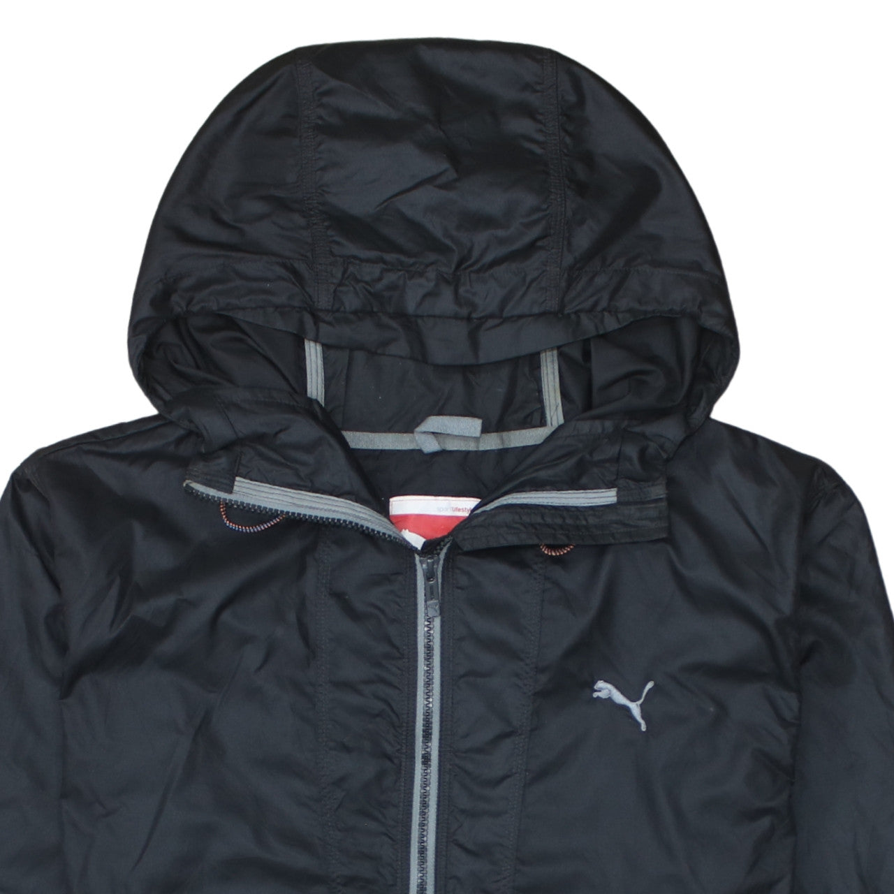 Puma Men's Black L Lightweight Hooded Windbreaker Jacket