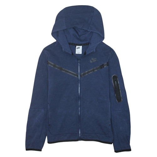 Nike Boys Blue Full Zip Hoodie Size L 147-158cm Hooded Sweatshirt