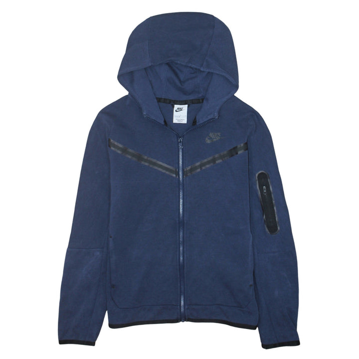 Nike Boys Blue Full Zip Hoodie Size L 147-158cm Hooded Sweatshirt