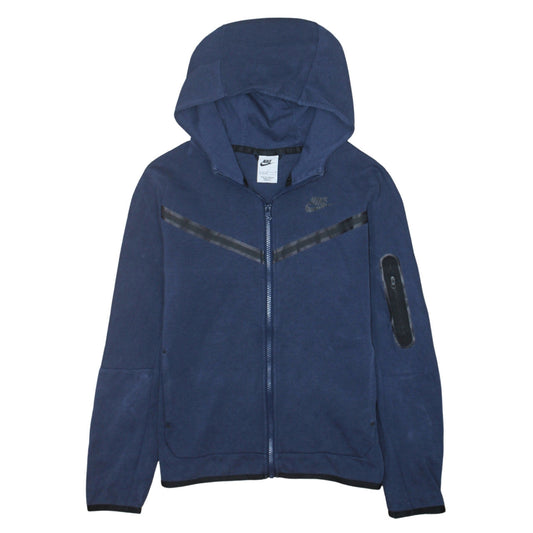 Nike Boys Blue Full Zip Hoodie Size L 147-158cm Hooded Sweatshirt
