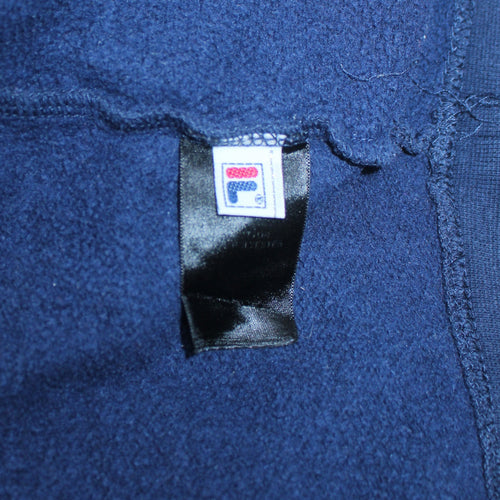 Fila Mens Blue Pullover Hoodie XL Logo Sports Sweatshirt