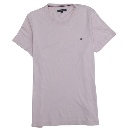 Tommy Hilfiger Men's Pink Cotton Crew Neck T-Shirt XL