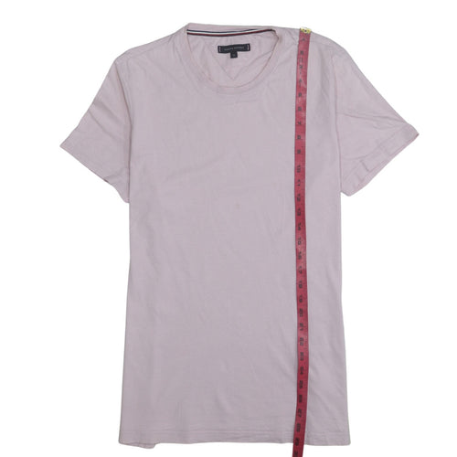 Tommy Hilfiger Men's Pink Cotton Crew Neck T-Shirt XL
