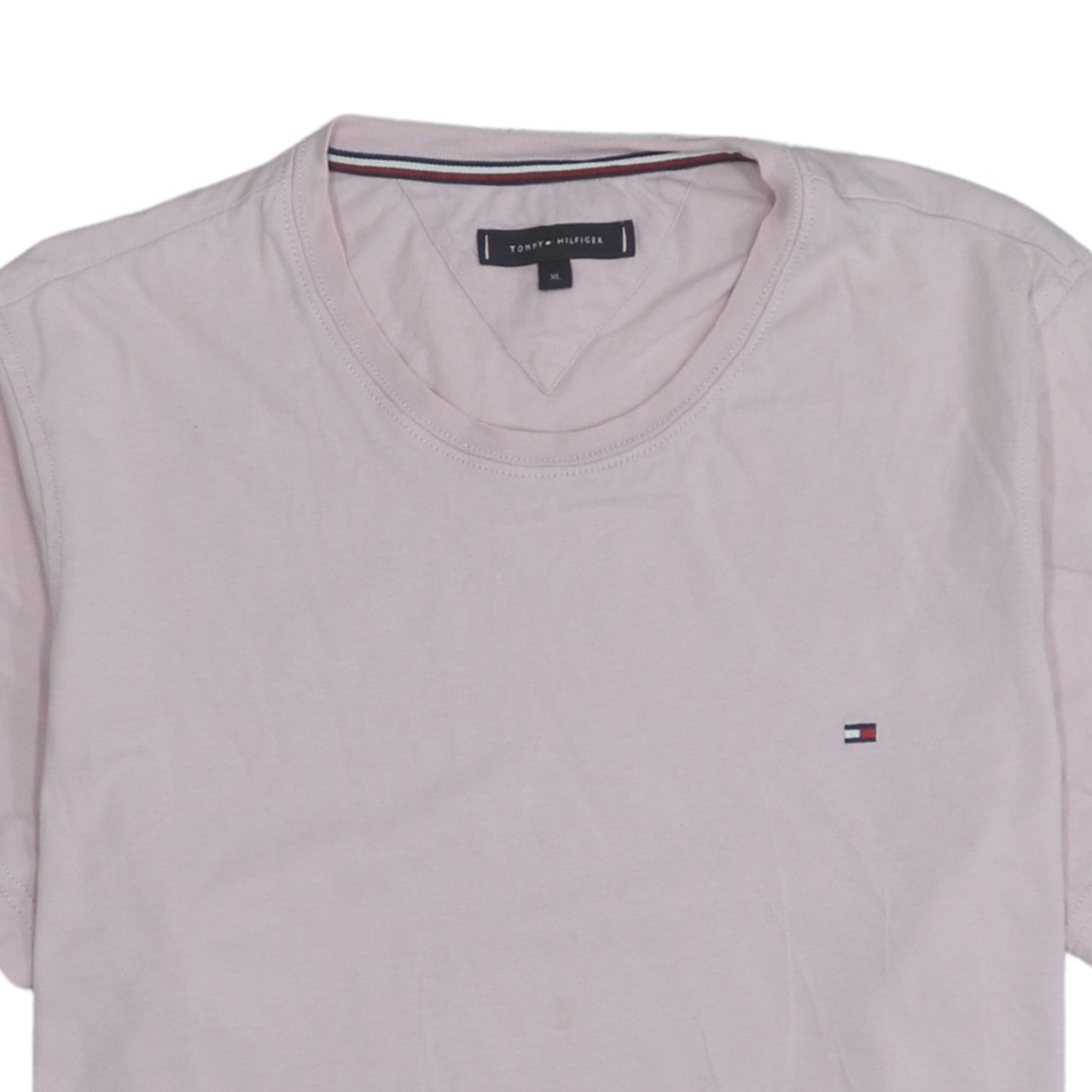 Tommy Hilfiger Men's Pink Cotton Crew Neck T-Shirt XL