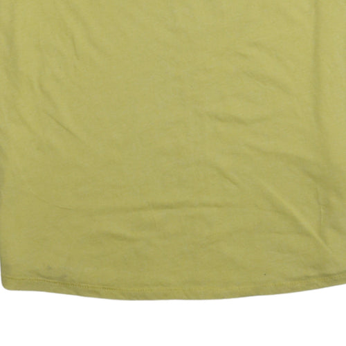 Tommy Jeans Men's Yellow Slim Fit Cotton Blend T-Shirt Size L