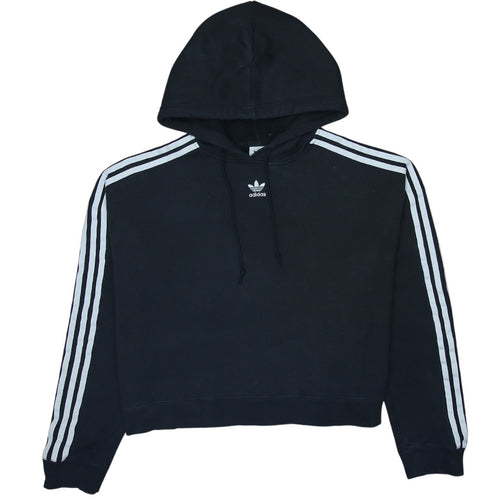 Adidas Women Black Hoodie Size 18 Hooded Pullover Sweatshirt