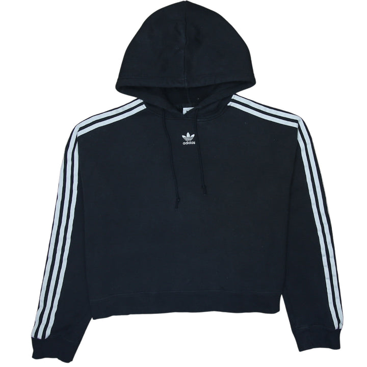 Adidas Women Black Hoodie Size 18 Hooded Pullover Sweatshirt