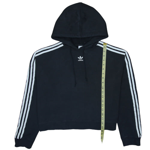 Adidas Women Black Hoodie Size 18 Hooded Pullover Sweatshirt