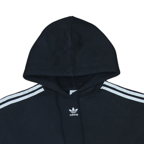 Adidas Women Black Hoodie Size 18 Hooded Pullover Sweatshirt