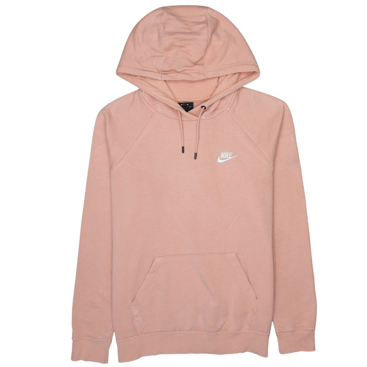 Nike Womens Pink Pullover Hoodie Medium Cotton Blend Logo Casual