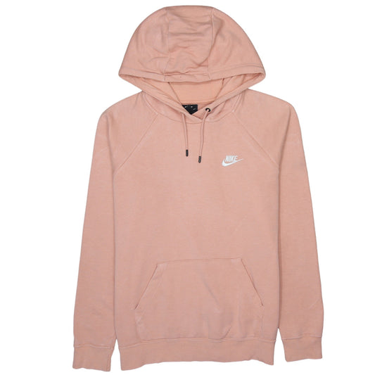 Nike Womens Pink Pullover Hoodie Medium Cotton Blend Logo Casual