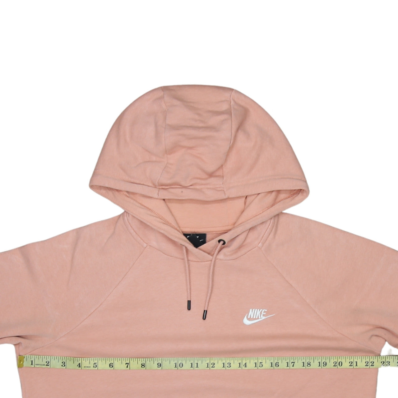 Nike Womens Pink Pullover Hoodie Medium Cotton Blend Logo Casual