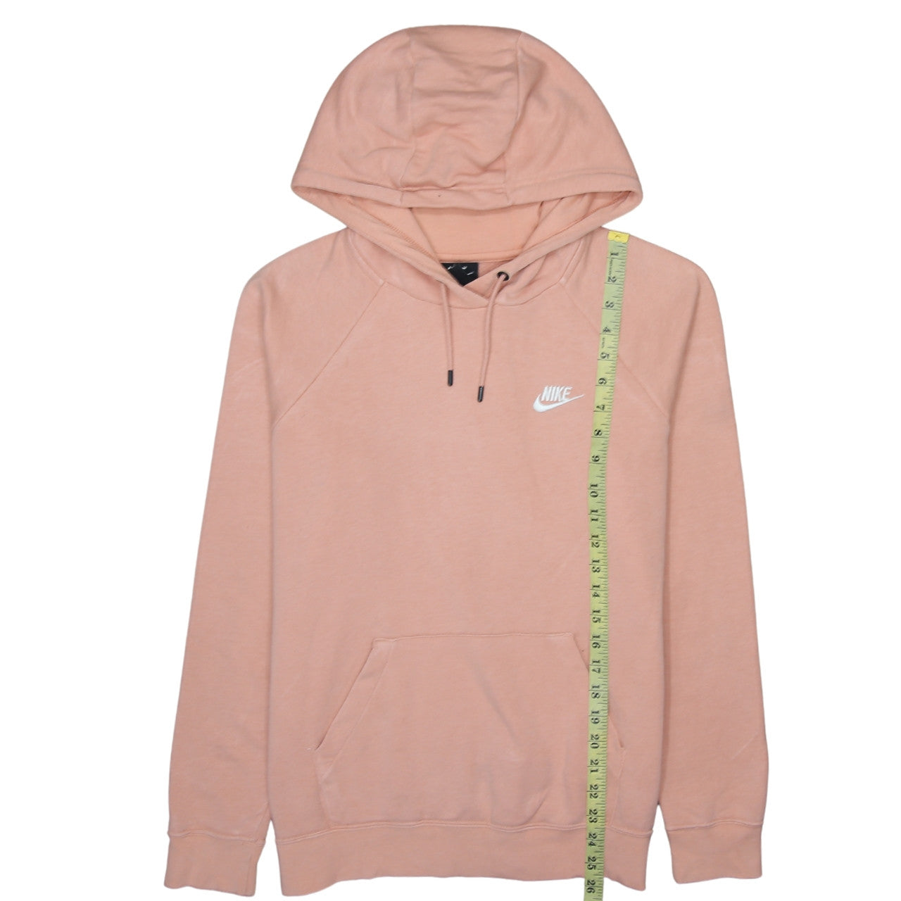 Nike Womens Pink Pullover Hoodie Medium Cotton Blend Logo Casual