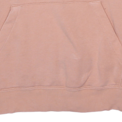 Nike Womens Pink Pullover Hoodie Medium Cotton Blend Logo Casual