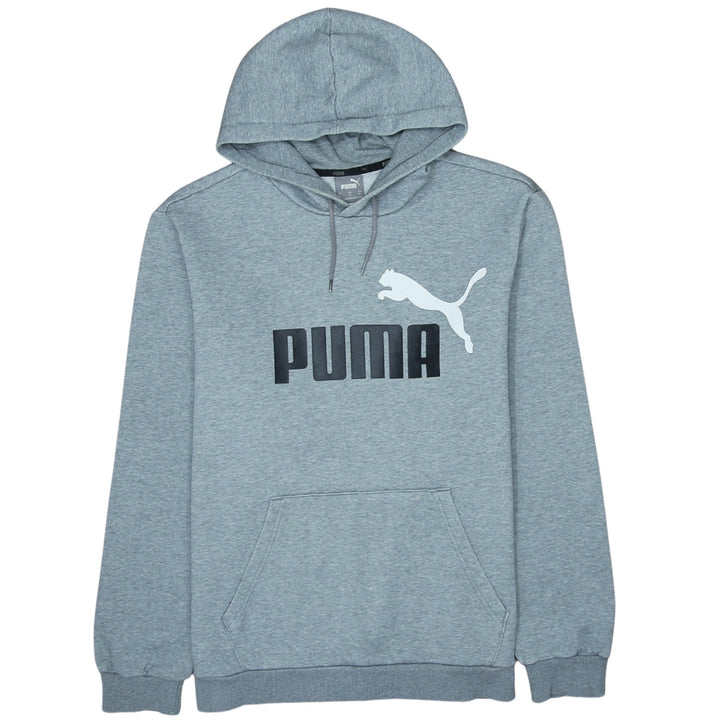 Puma Men's Grey XL Pullover Hoodie Classic Logo Sweatshirt