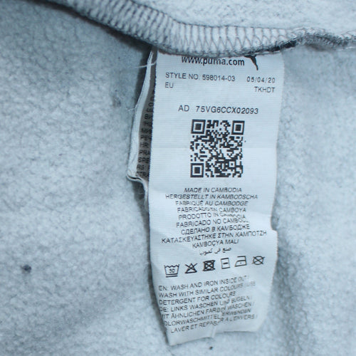 Puma Men's Grey XL Pullover Hoodie Classic Logo Sweatshirt