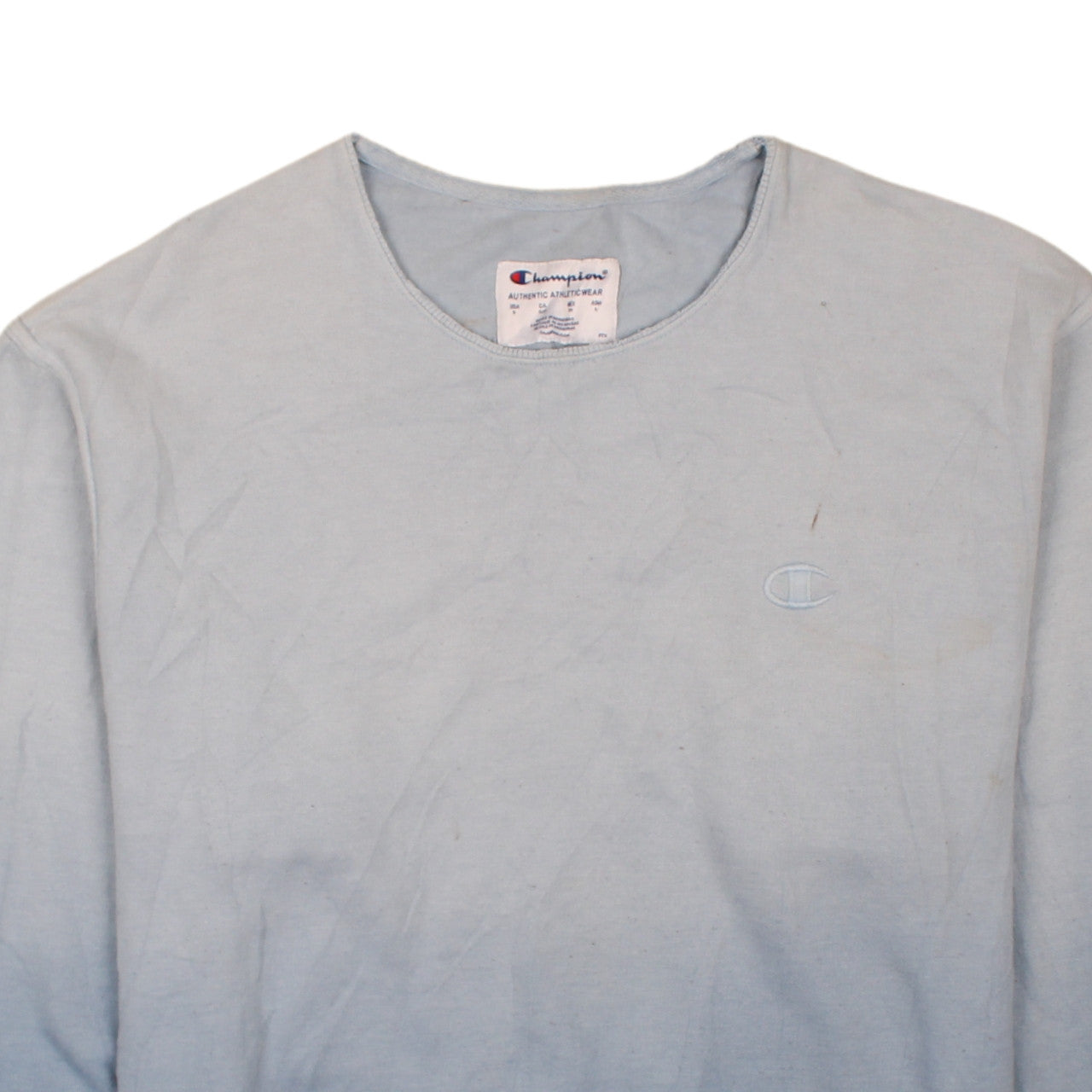 Champion Men's Blue Small Pullover Sweatshirt Crew Neck Long Sleeve