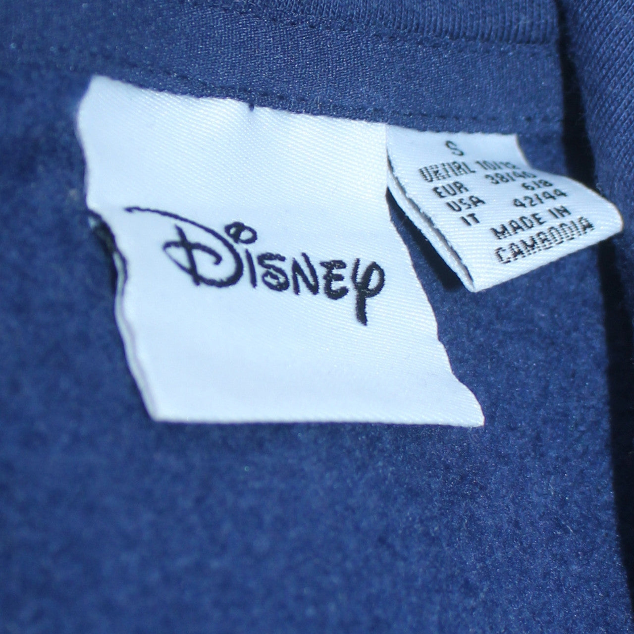 Disney Women’s Navy Stitch Hoodie Size S Pullover Graphic Print