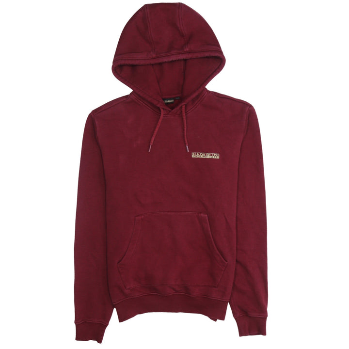 Napapijri Men's Red Pullover Hoodie S Outdoor Logo Fleece
