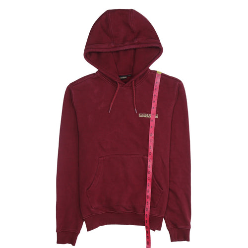 Napapijri Men's Red Pullover Hoodie S Outdoor Logo Fleece