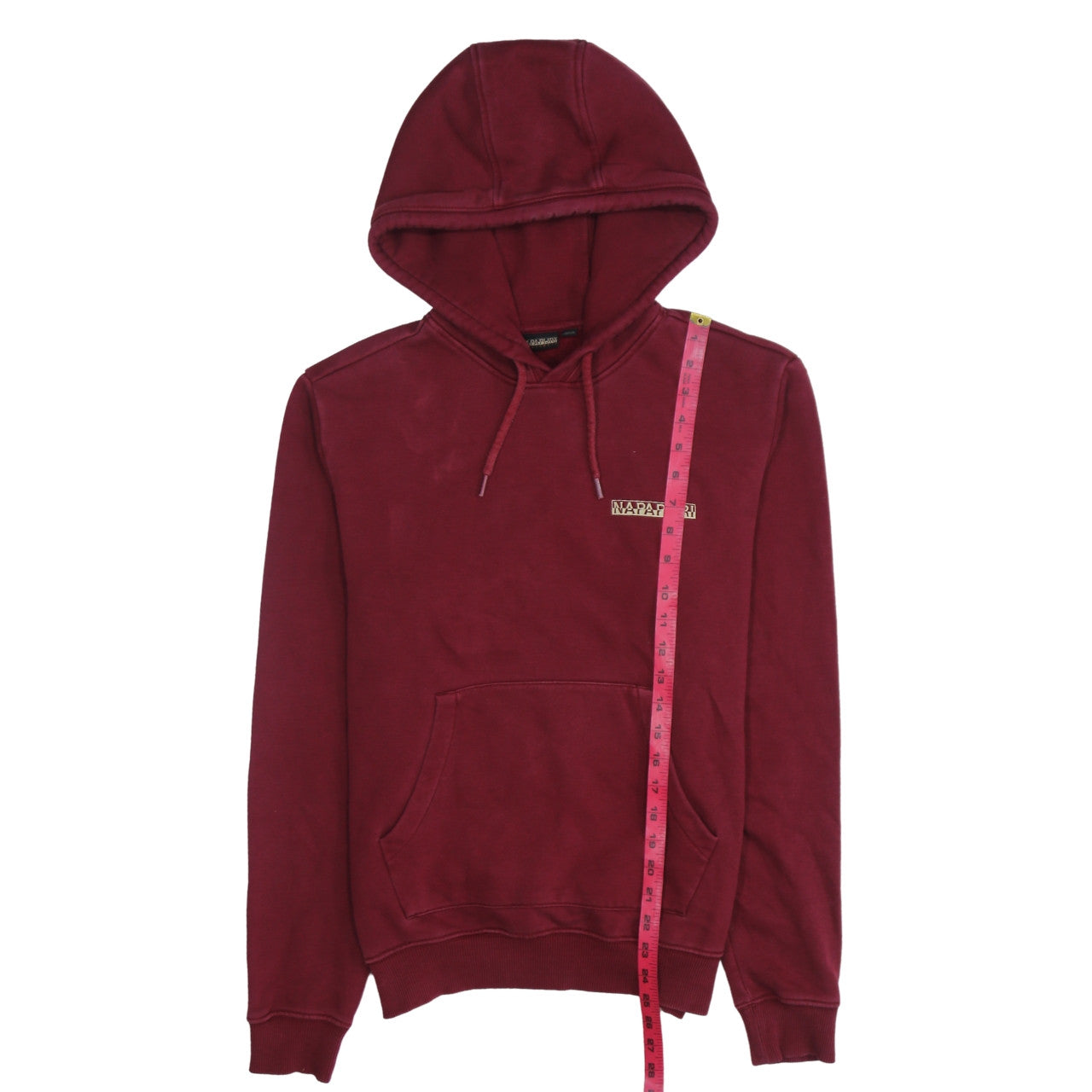 Napapijri Men's Red Pullover Hoodie S Outdoor Logo Fleece