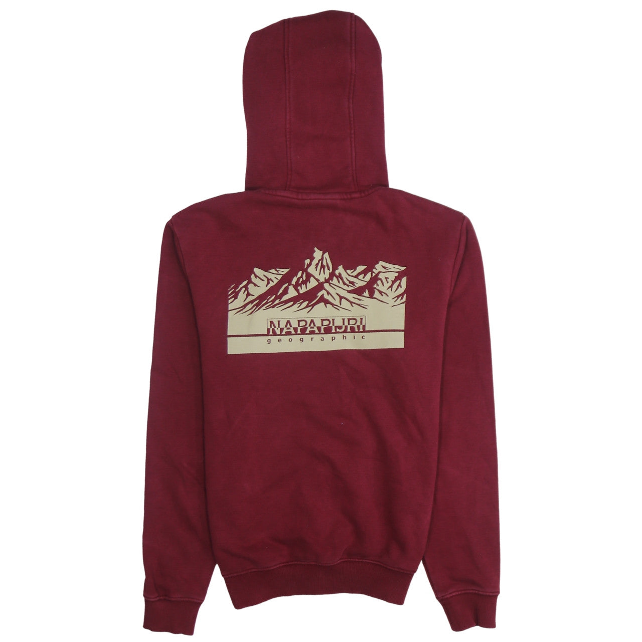 Napapijri Men's Red Pullover Hoodie S Outdoor Logo Fleece