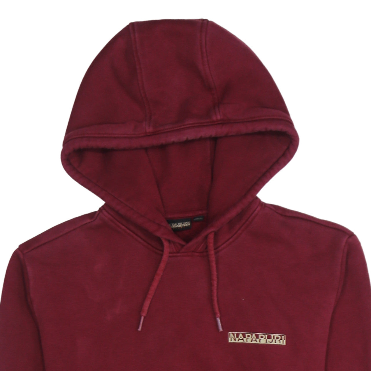 Napapijri Men's Red Pullover Hoodie S Outdoor Logo Fleece