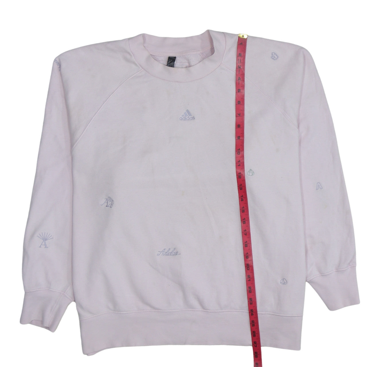 Adidas Women Pink Sweatshirt Size 14 Pullover Crew Neck Rose Quartz