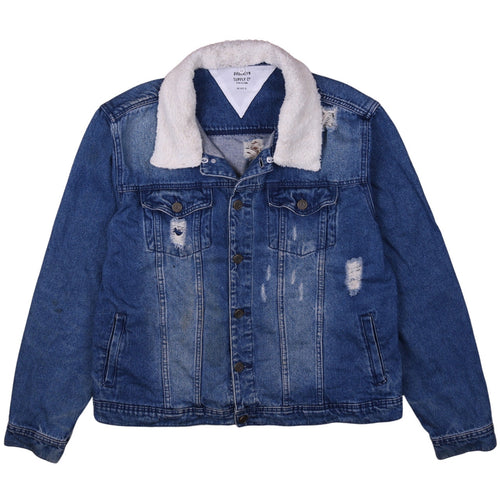 Brooklyn Supply Co Men's Blue Denim Sherpa Collar Jacket XL