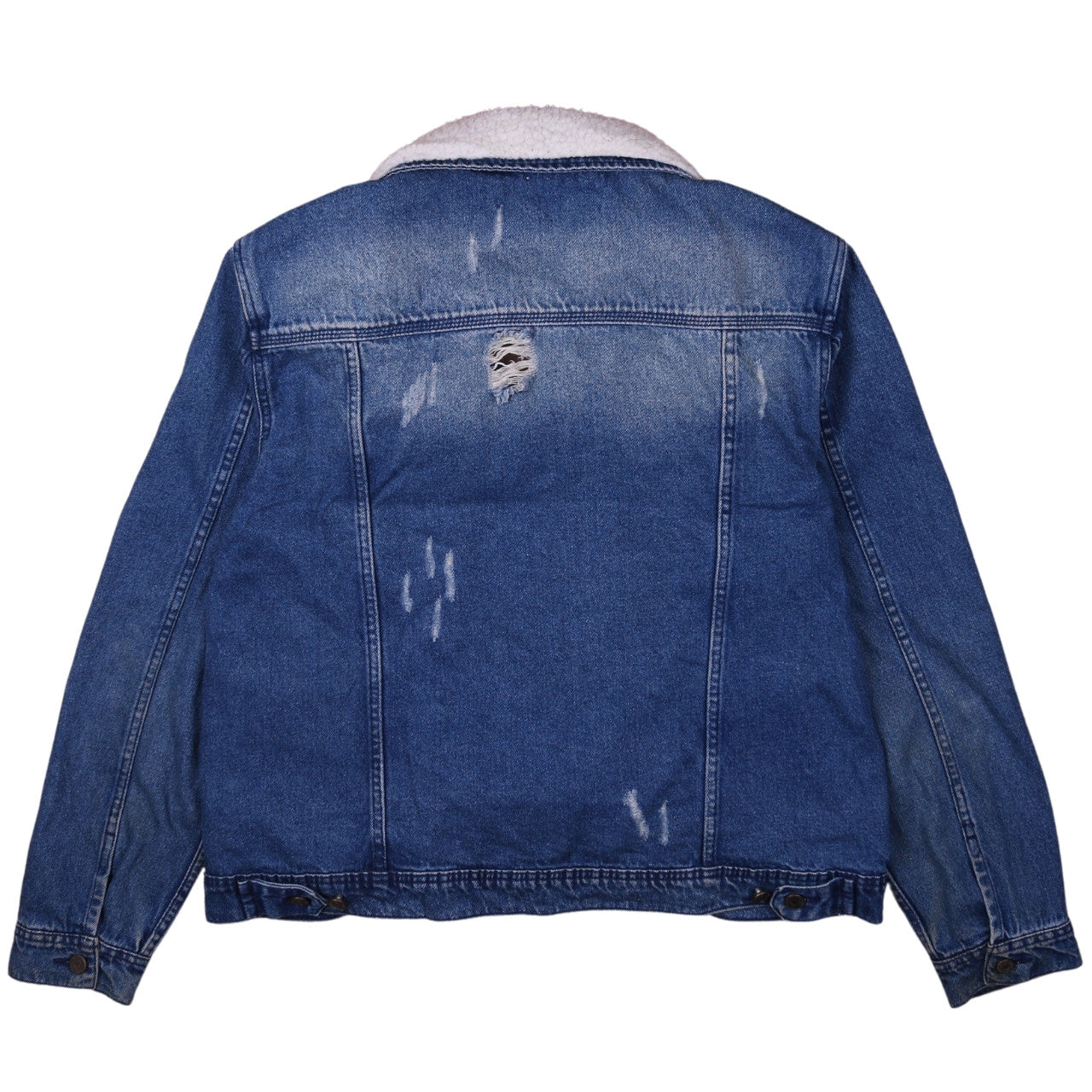 Brooklyn Supply Co Men's Blue Denim Sherpa Collar Jacket XL
