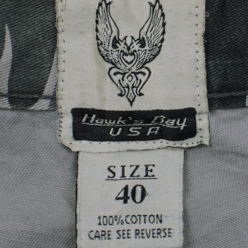 Hawk's Bay USA Men's Green Camouflage Cotton Cargo Shorts Size 40