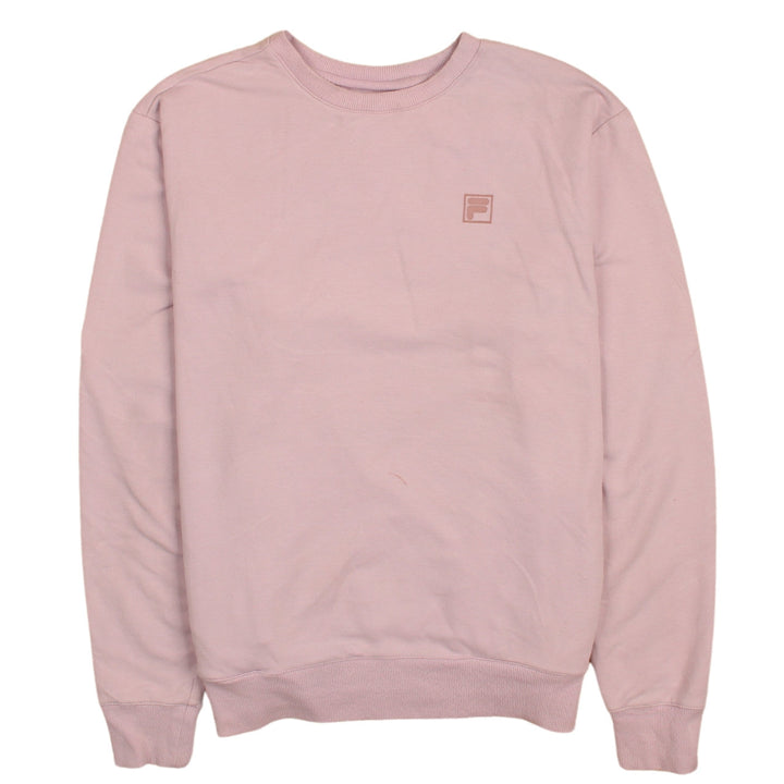 FILA Womens Pink Crew Neck Pullover Sweatshirt UK M