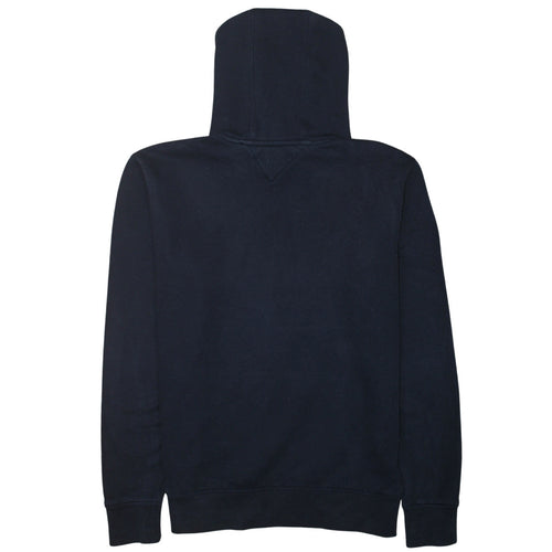 Tommy Hilfiger Men's Blue Pullover Hoodie L Logo Fleece Sweatshirt