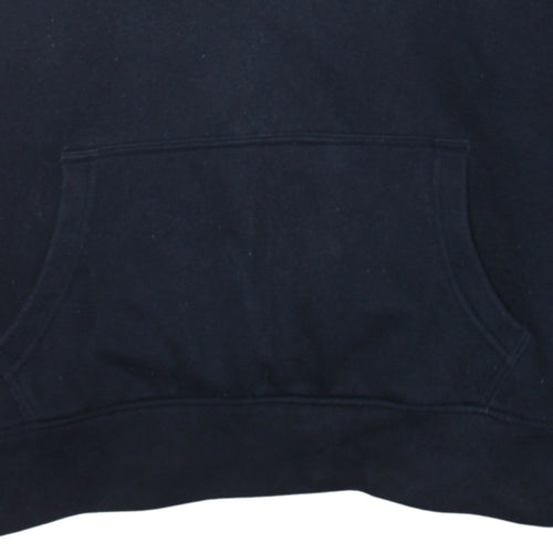 Tommy Hilfiger Men's Blue Pullover Hoodie L Logo Fleece Sweatshirt