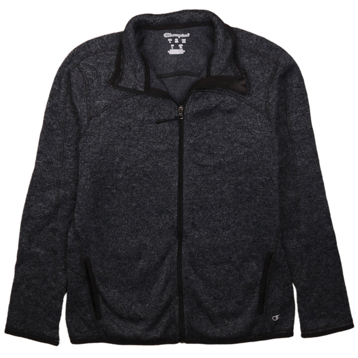 Champion Men's Grey Fleece Full Zip Jacket Size L