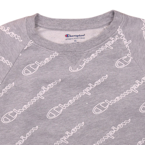 Champion Boys Grey XL Crew Neck Pullover Fleece Sweatshirt